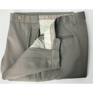 Zanella 5% CASHMERE Gray/Tan Dress Pants 34 w